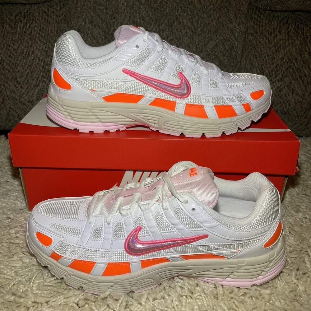 Nike P-6000 Womens Sz 10 Shoes Sneakers White Digital Pink Orange CV3033-100 NEW